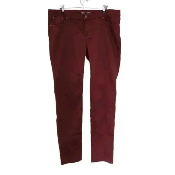 prAna Kara Jean Vino Burgundy Low Rise Denim New With Tags Women's Plus size 18 - Picture 2 of 8
